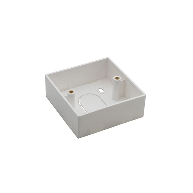 connektgear Single Gang Back Box Surface Mount 32mm Deep - White