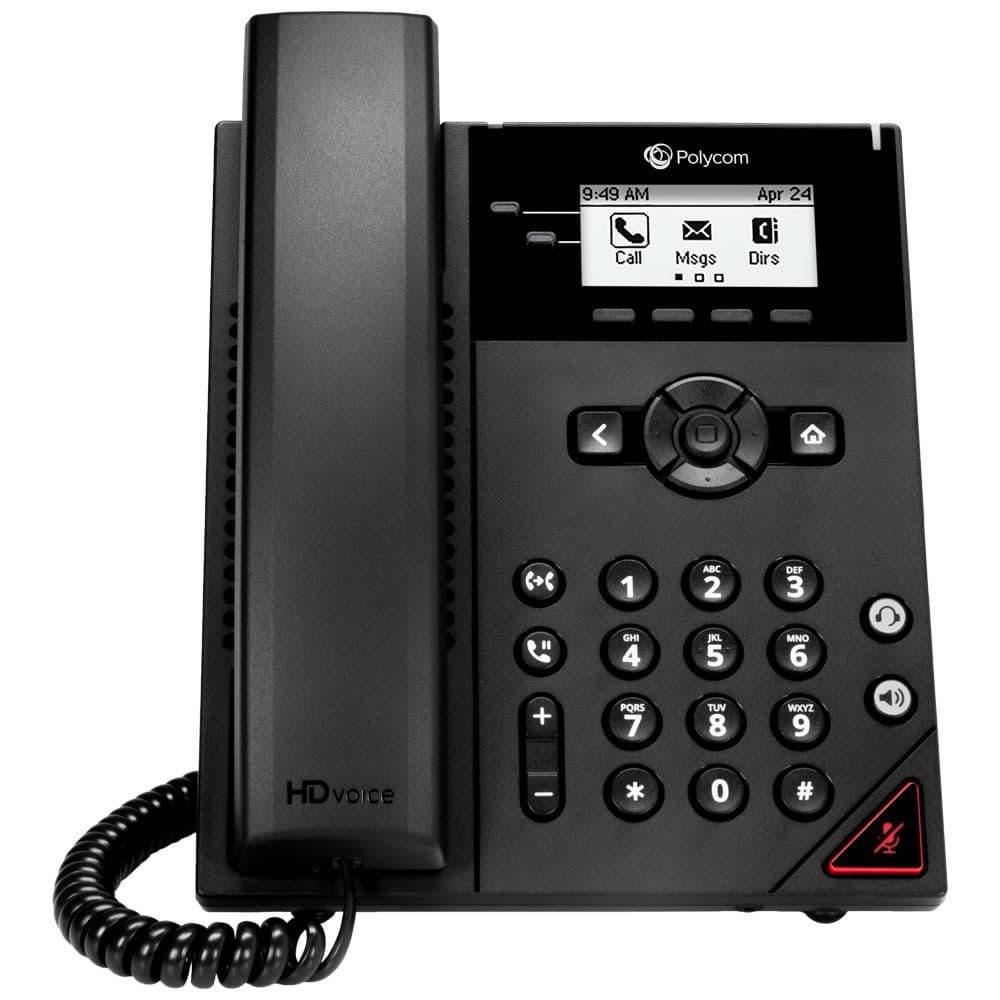 HP Poly VVX 150 2-line Desktop Business IP Phone with dual 10/100 Ethe