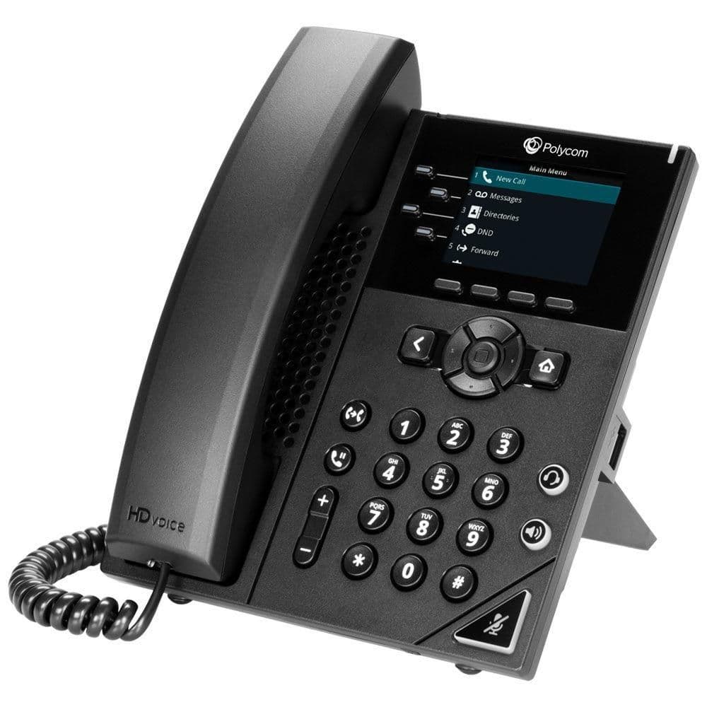 HP Poly VVX 250 4-line Desktop Business IP Phone with dual 10/100/1000