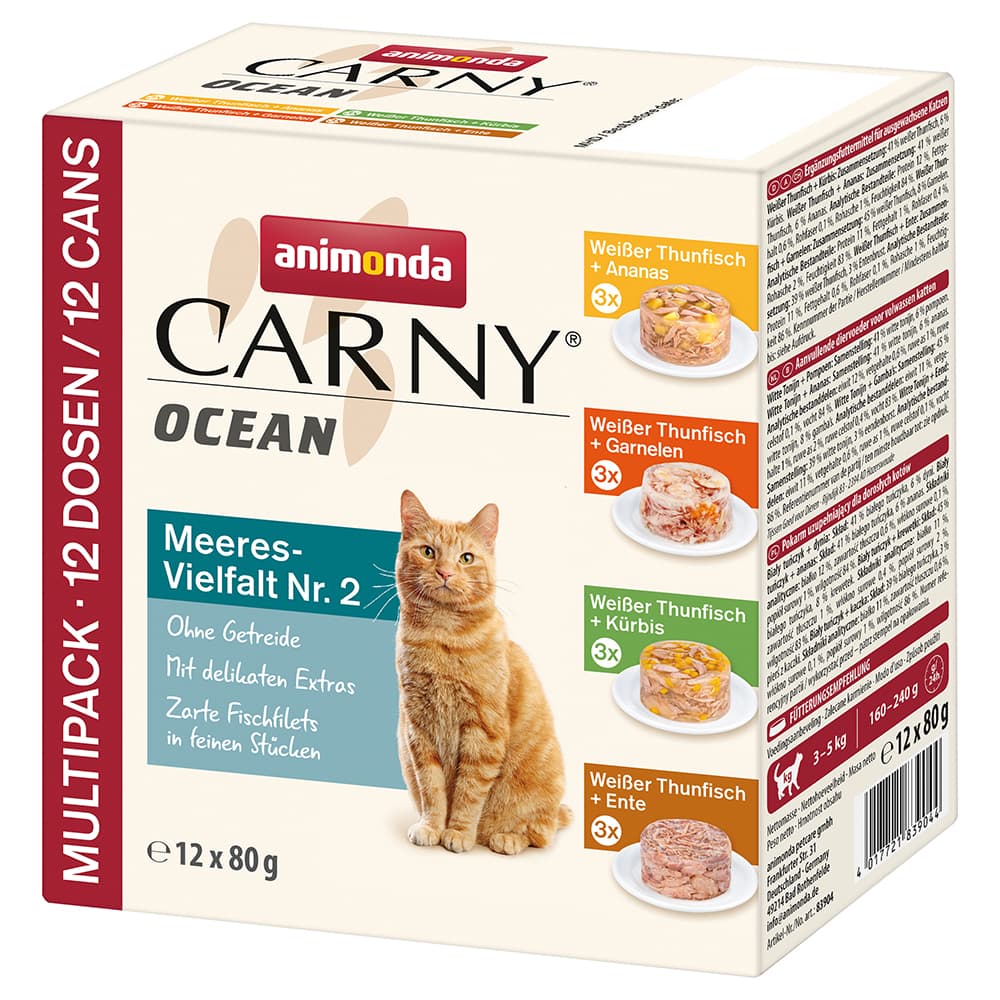 animonda Carny Ocean 12 x 80g - Ocean Mix II (4 Varieties)
