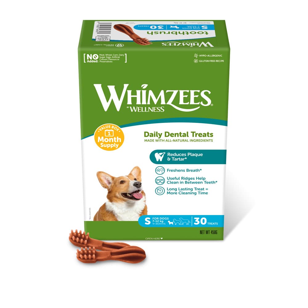Whimzees by Wellness Monthly Toothbrush Box - Saver Pack: 2 x Size S