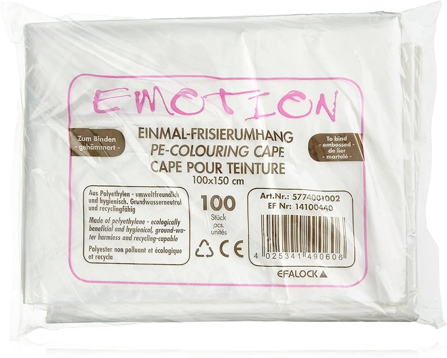 Efalock Disposable Hairdressing Capes/Gowns x 100 in White
