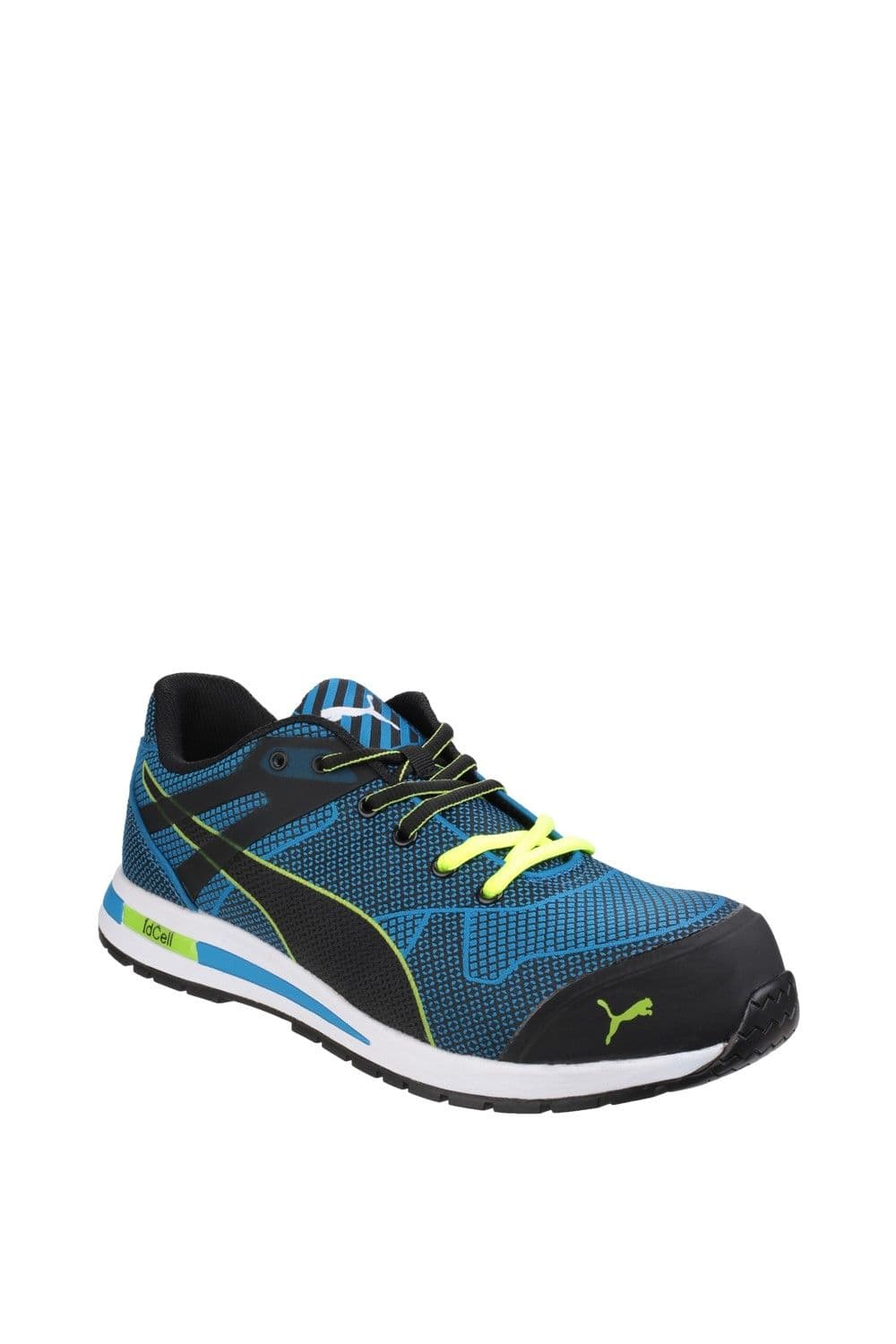 Puma Safety Men's 'Blaze Knit Low' Safety Trainers in Blue | Size: 8