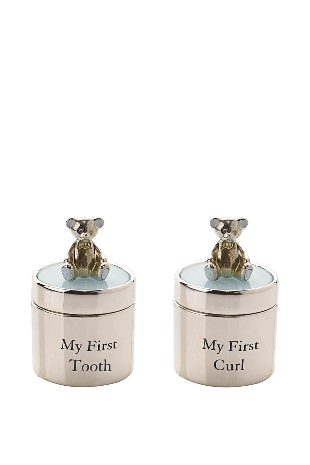 Bambino by Juliana Silver Plated First Tooth & Curl Set - Blue