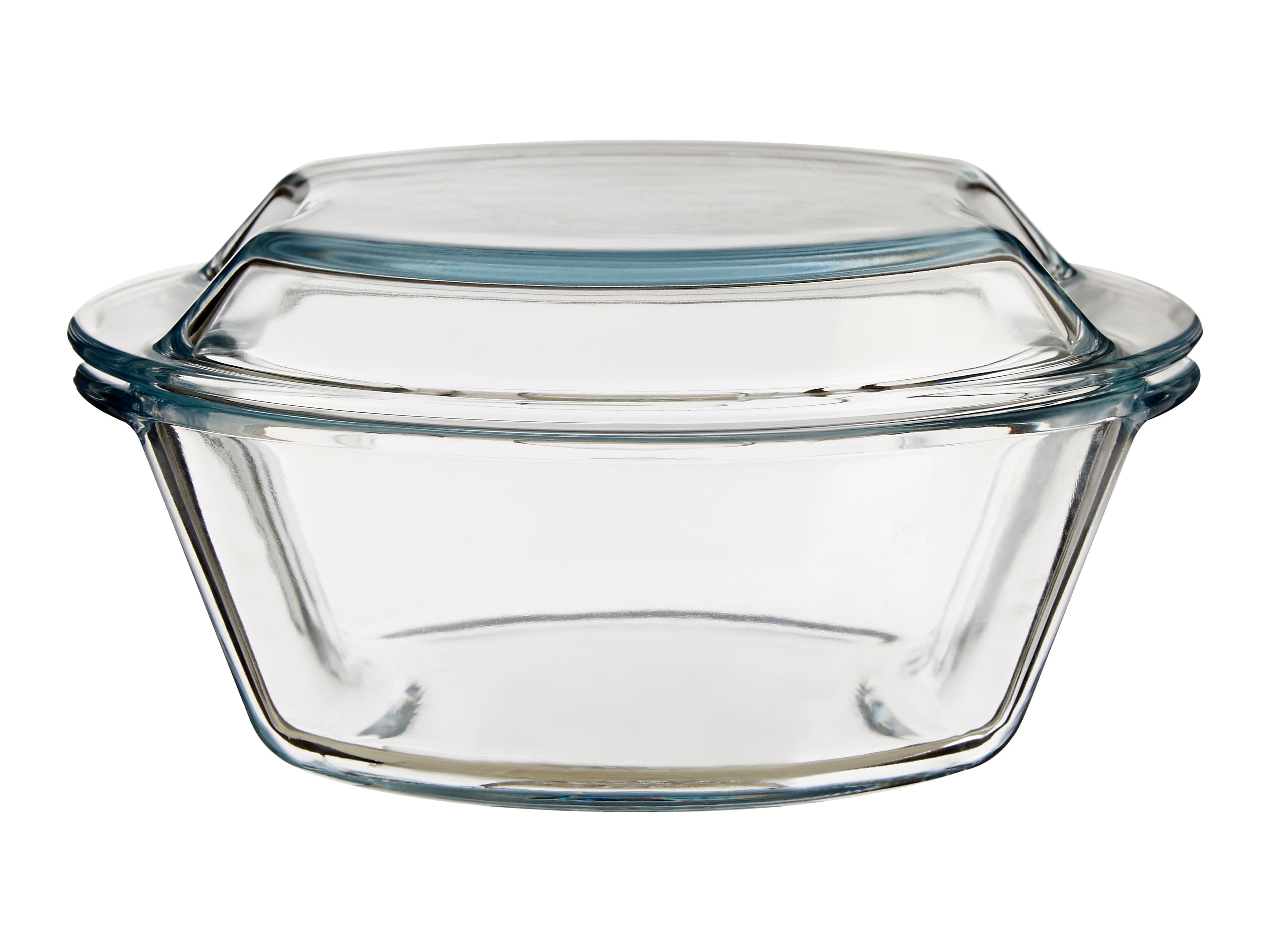 Orsina Premium Set Of Three Casserole Dishes, Borosilicate Glass Casserole Dish For Baking, Versatile Baking Dish in Clear