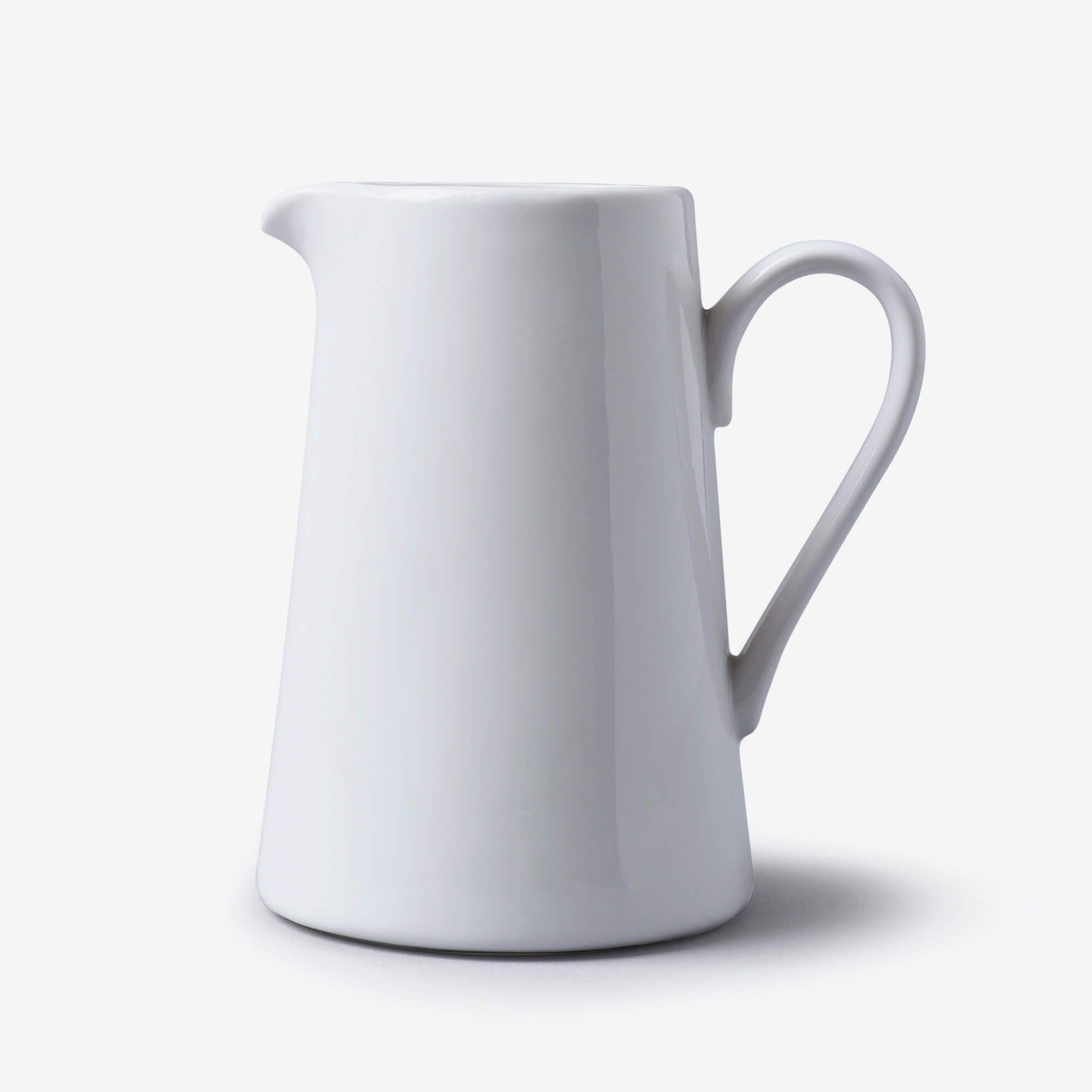 WM Bartleet & Sons Porcelain Victorian Straight Sided Jug 650ml in White