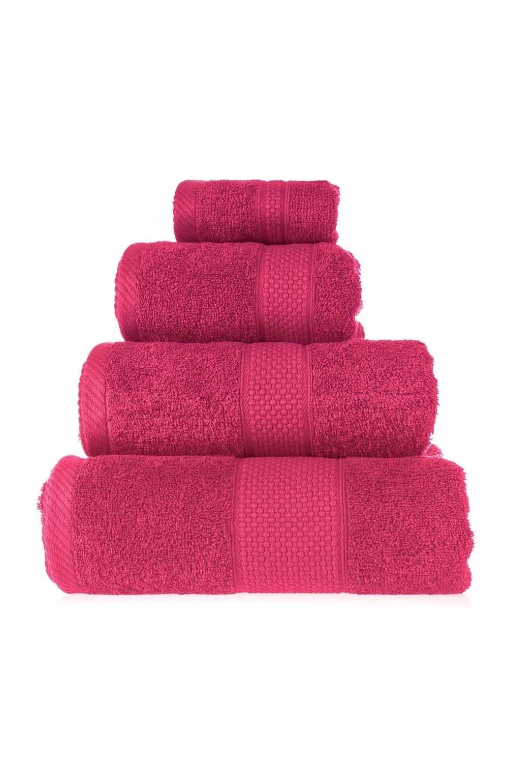 Homescapes 500 GSM Turkish Cotton Towel Soft, Absorbent & Quick-Drying in Raspberry