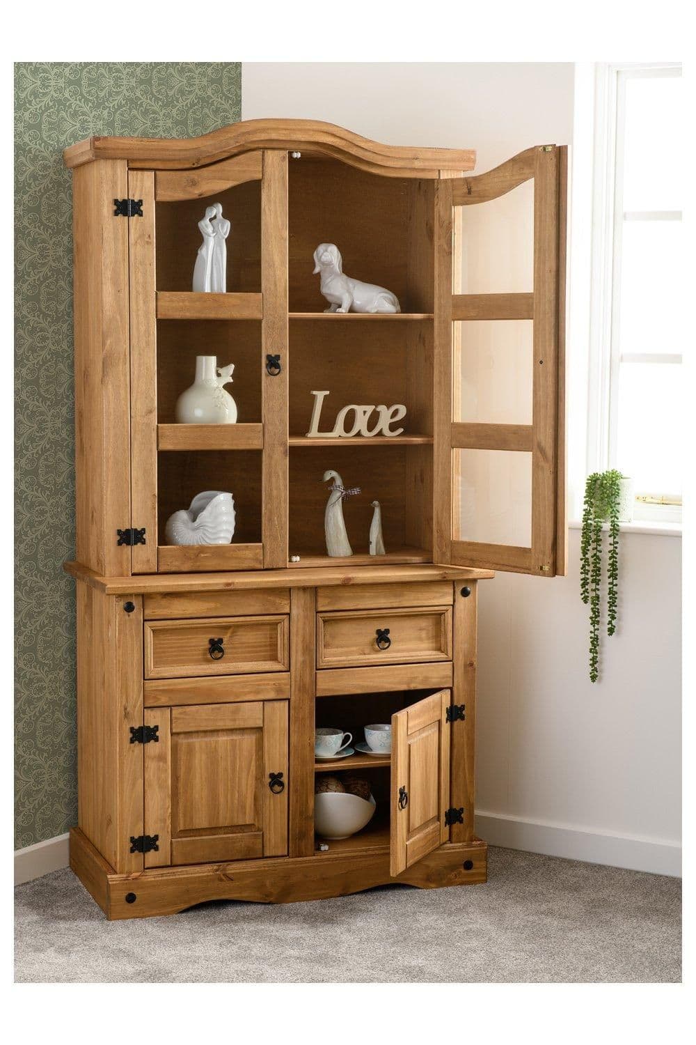 Seconique Corona 3' Buffet Hutch in Natural