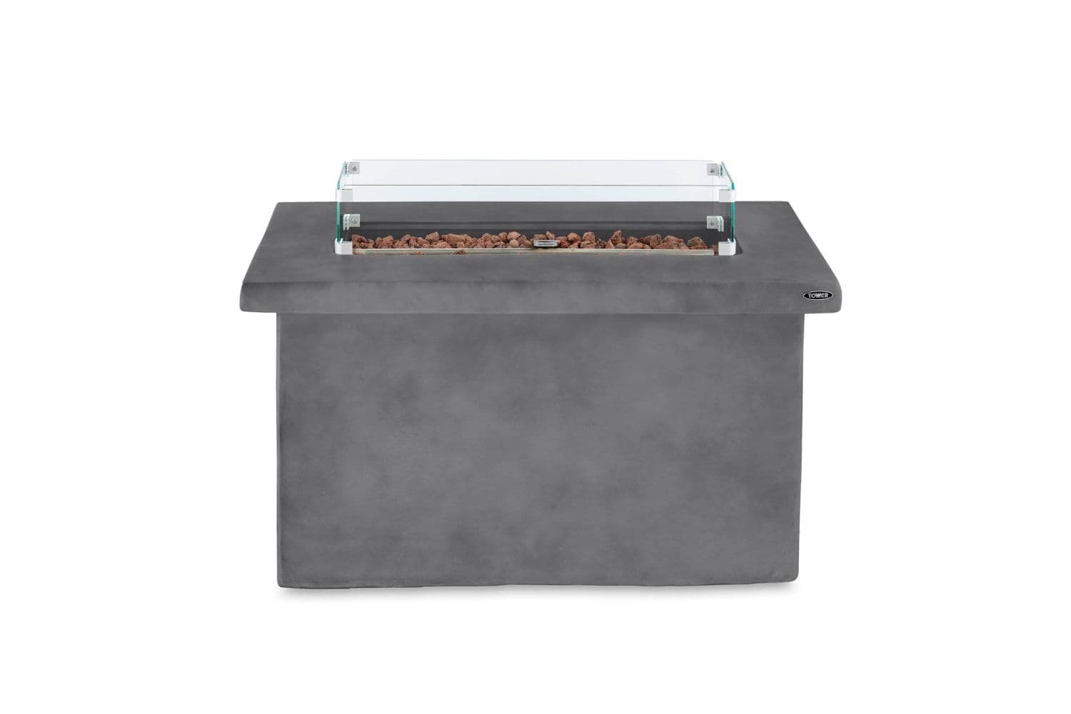 Tower Large Magna Rectangular Gas Fire Pit, Magnesium Oxide, Grey T978529