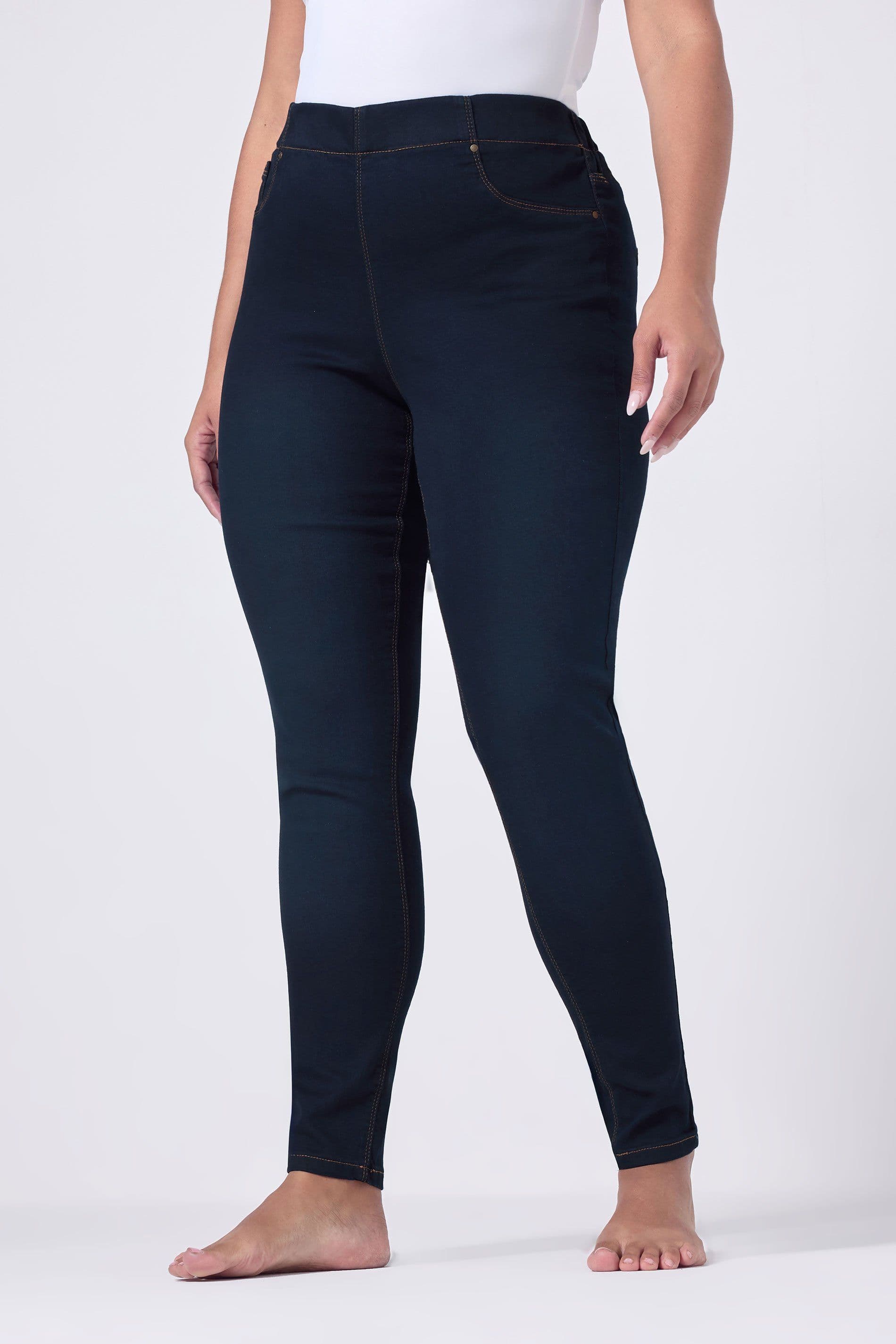 Yours Women's Pull On Jeggings in Blue | Size: 20XL