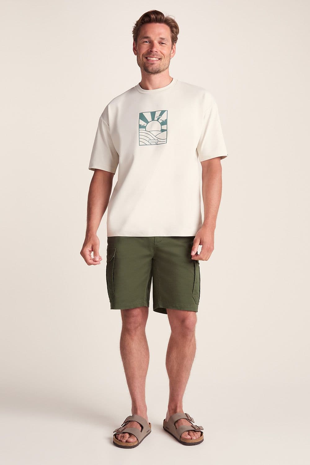 TOG24 Men's 'Credo' Supersoft Cargo Shorts in Green | Size: 3XL