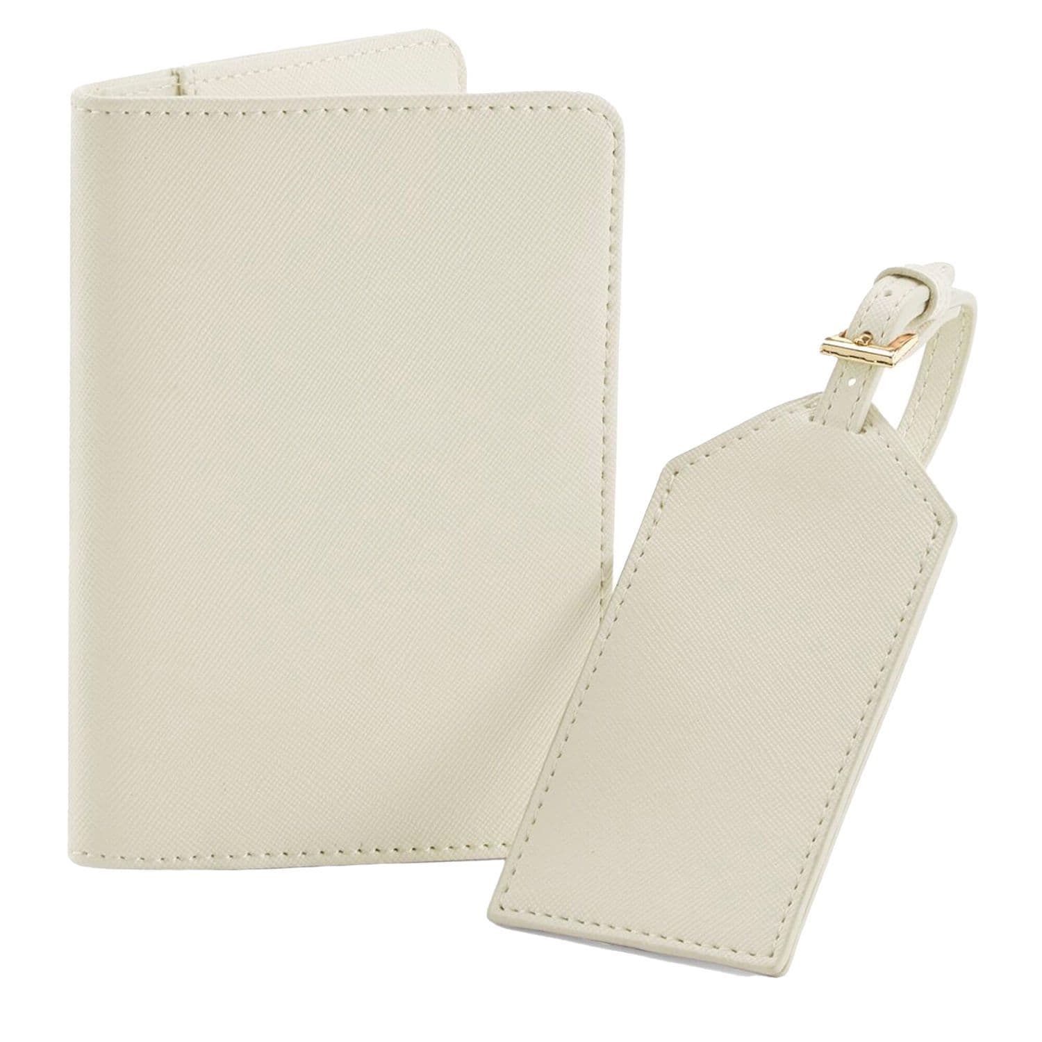 Bagbase Men's Boutique Passport Holder & Luggage Tag Set in Natural