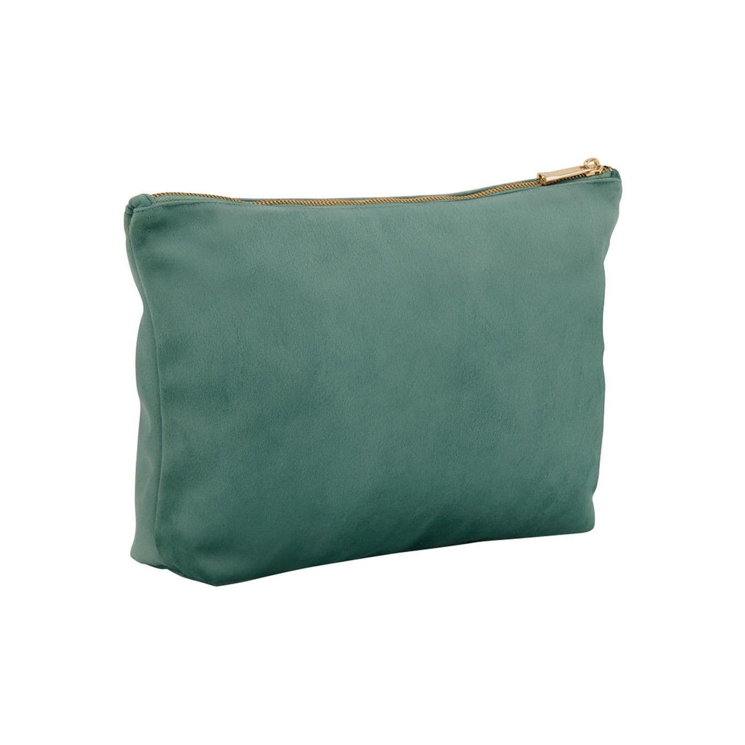 Bagbase Men's Velvet Accessory Bag in Jade | Size: Large