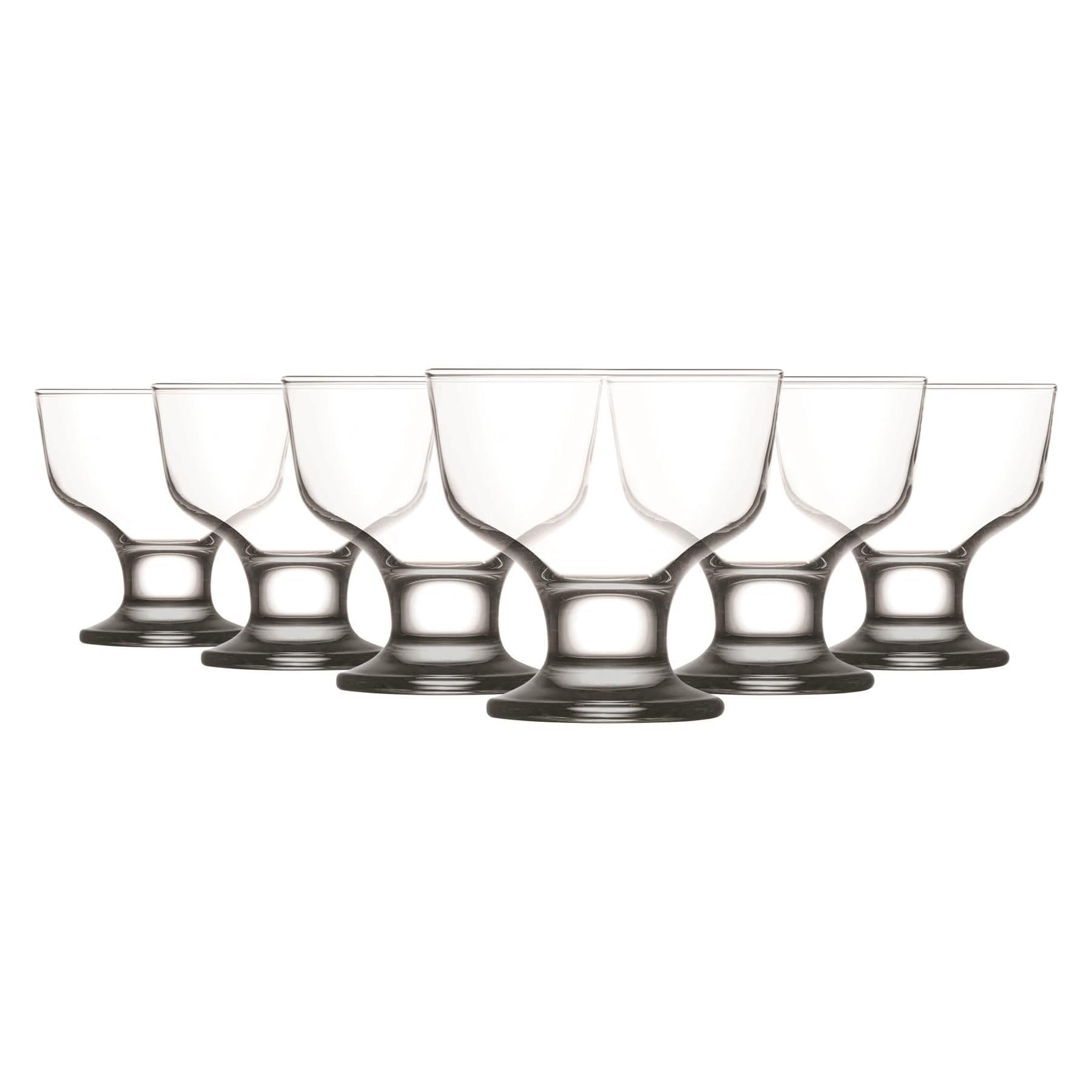 LAV Destina Glass Ice Cream Bowls - 285ml - Pack of 6 in Clear