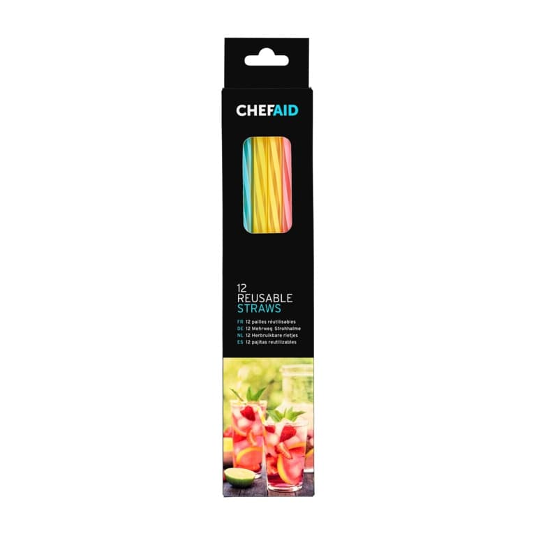 Chef Aid - 12 Reusable Straws
