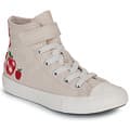 Converse  CHUCK TAYLOR ALL STAR CHECKERED ACCENTS EASY-ON  girls's Children's Shoes (High-top Trainers) in White view 2