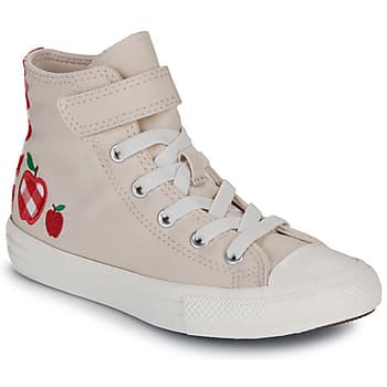 Converse  CHUCK TAYLOR ALL STAR CHECKERED ACCENTS EASY-ON  girls's Children's Shoes (High-top Trainers) in White