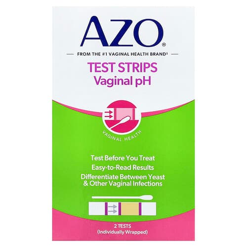AZO, Test Strips Vaginal pH, 2 Tests