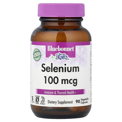 Bluebonnet Nutrition, Selenium, 100 mcg, 90 Vegetable Capsules