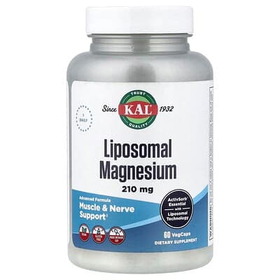 KAL, Liposomal Magnesium , 210 mg , 60 VegCaps