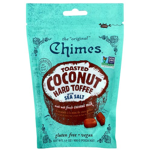 Chimes, Toasted Coconut Hard Toffee with Sea Salt, 3.5 oz (100 g)