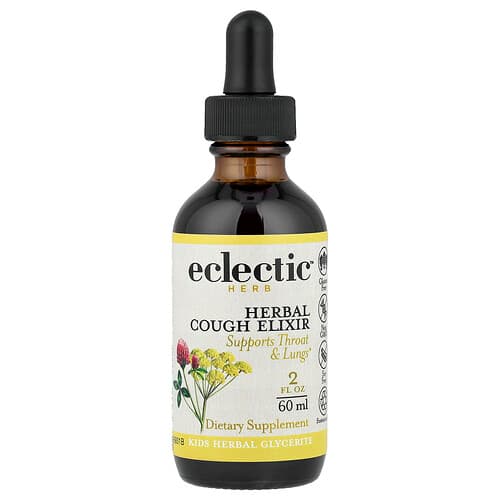 Eclectic Herb, Kids Herbal Glycerite, Herbal Cough Elixir, 2 fl oz (60 ml)