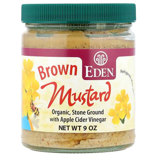 Eden Foods, Organic Brown Mustard With Apple Cider Vinegar, 9 oz