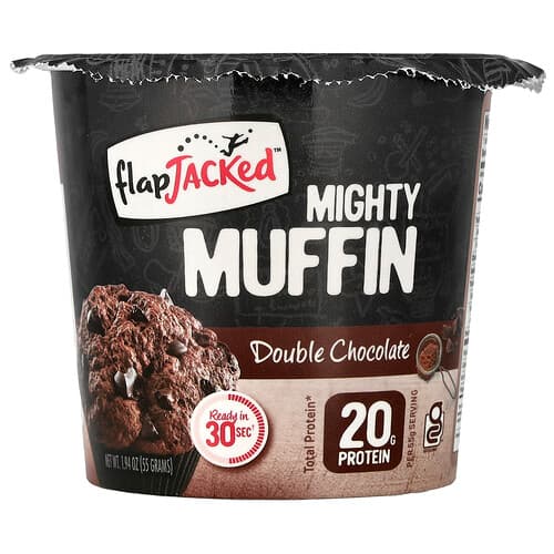 FlapJacked, Mighty Muffin, Double Chocolate, 1.94 oz (55 g)