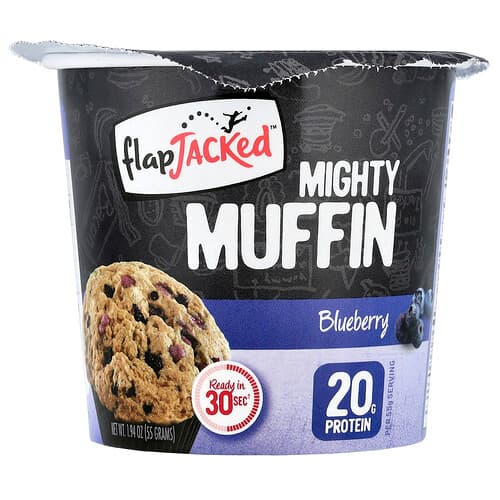 FlapJacked, Mighty Muffin, Blueberry, 1.94 oz (55 g)