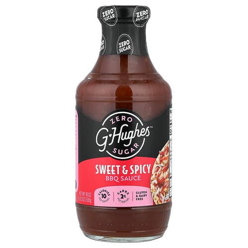 G Hughes, Zero Sugar BBQ Sauce, Sweet & Spicy, 18 oz (510 g)