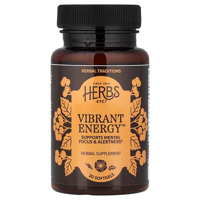 Herbs Etc., Vibrant Energy™, 30 Softgels