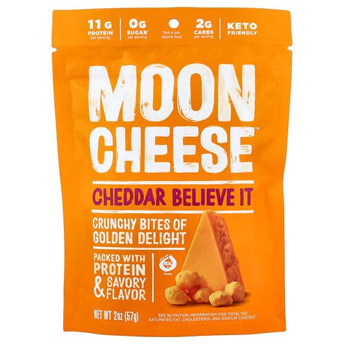 Moon Cheese, Crunchy Bites, Cheddar Believe It, 2 oz (57 g)