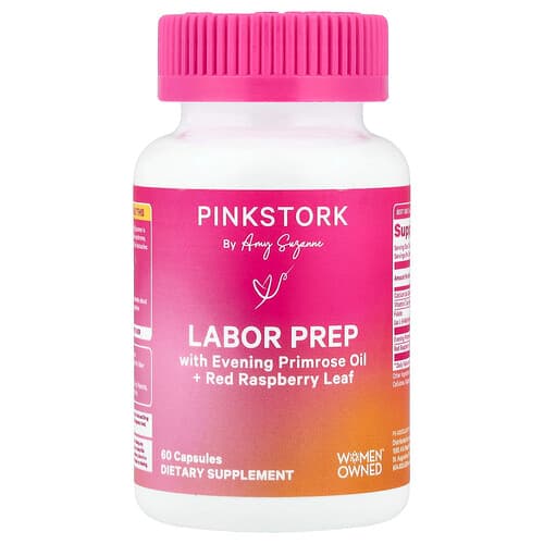 Pink Stork, Labor Prep, 60 Capsules