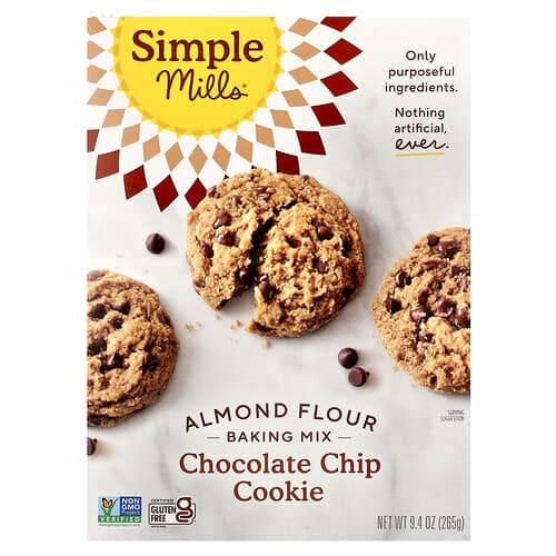 Simple Mills, Almond Flour Baking Mix, Chocolate Chip Cookie, 9.4 oz (265 g)