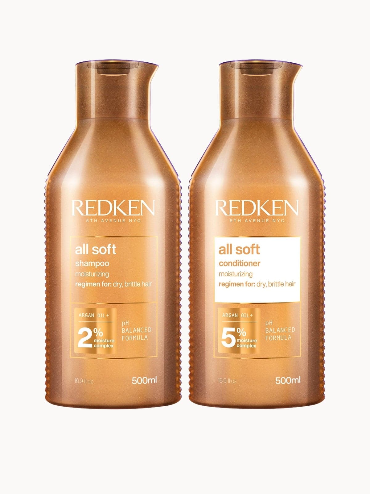 Redken All Soft Shampoo and Conditioner Routine for Dry, Brittle Hair Supersize 500ml