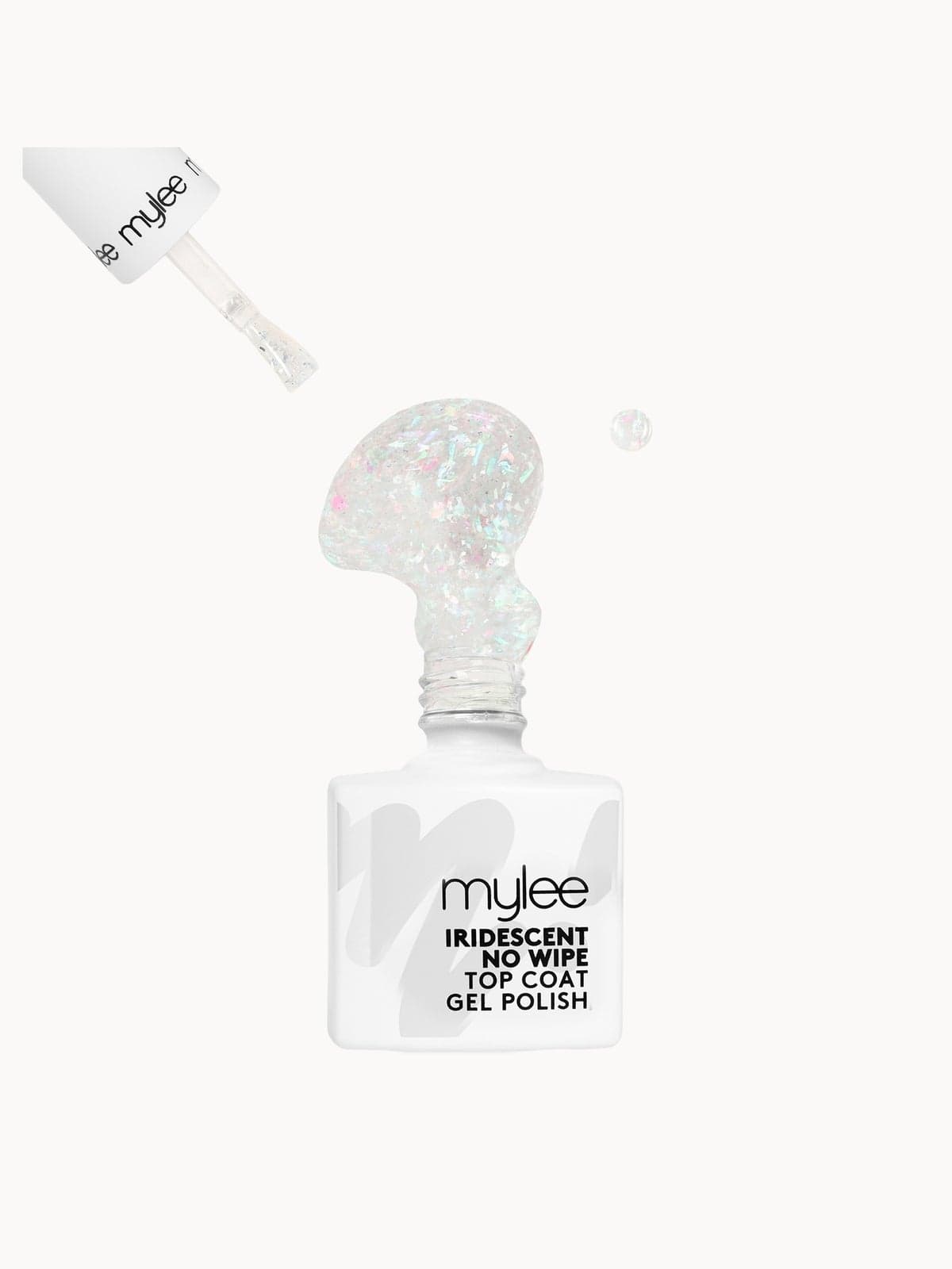 Mylee Gel Nail Polish Iridescent Flake No Wipe Top Coat