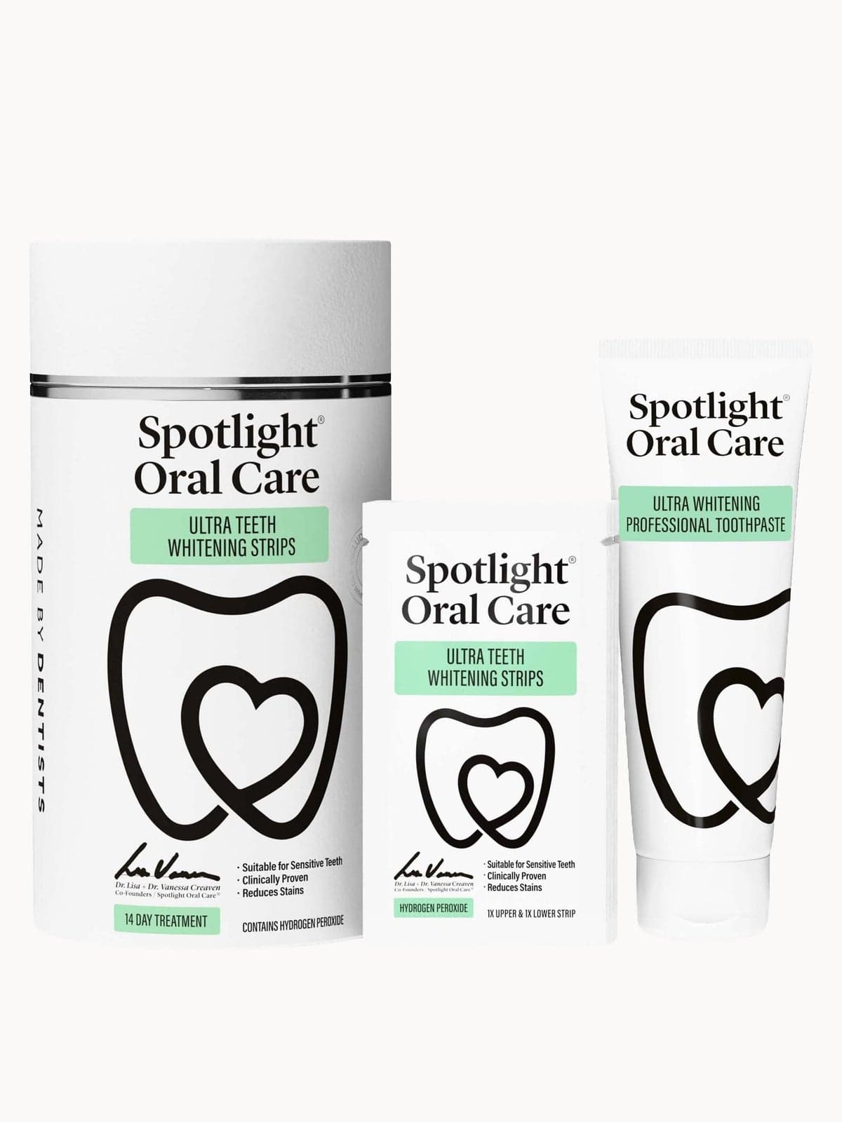 Spotlight Oral Care 14 Day Ultra Teeth Whitening Strips & Ultra Whitening Toothpaste Kit