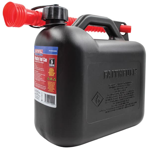 Faithfull FAIAUCAN5R Plastic Fuel Can Red 5 litre