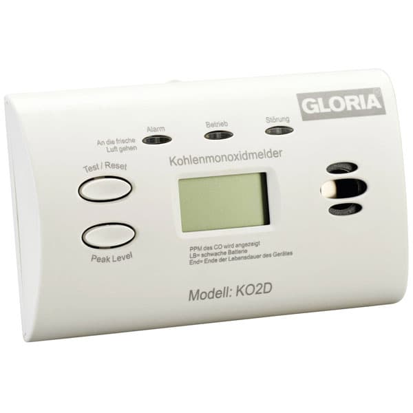 Gloria 002518.4000 KO1 CO Detector Battery-Powered Test/Reset Function