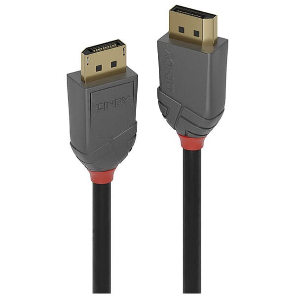 Lindy 36483 3m DisplayPort 1.4 Cable, Anthra Line