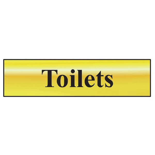 Scan 6005 Toilets - Polished Brass Effect 200 x 50mm