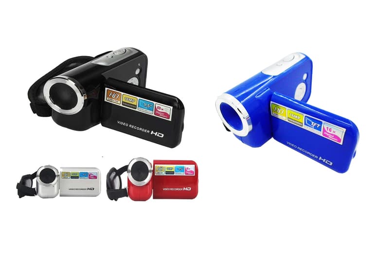 16MP Compact Digital Camcorder with 2.0" LCD & 16x Zoom - Multi-Colour Video Camera | Wowcher