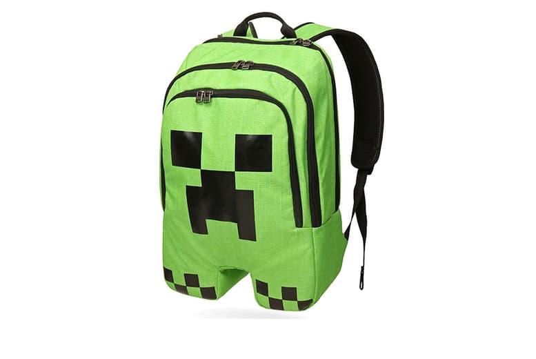 Kids Durable Oxford Creeper Print Backpack - Fun Minecraft- School Bag (Ages 6+) | Wowcher