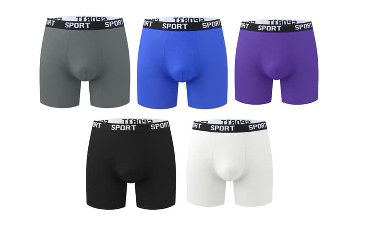 Men's Quick-Dry Sports Boxer Shorts, 4-Pack - 5 Sizes & 5 Colours | Wowcher