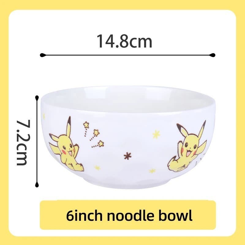 Pokemon Original Set Ceramic Plates and Bowls Pikachu Eevee Toys Action Figure