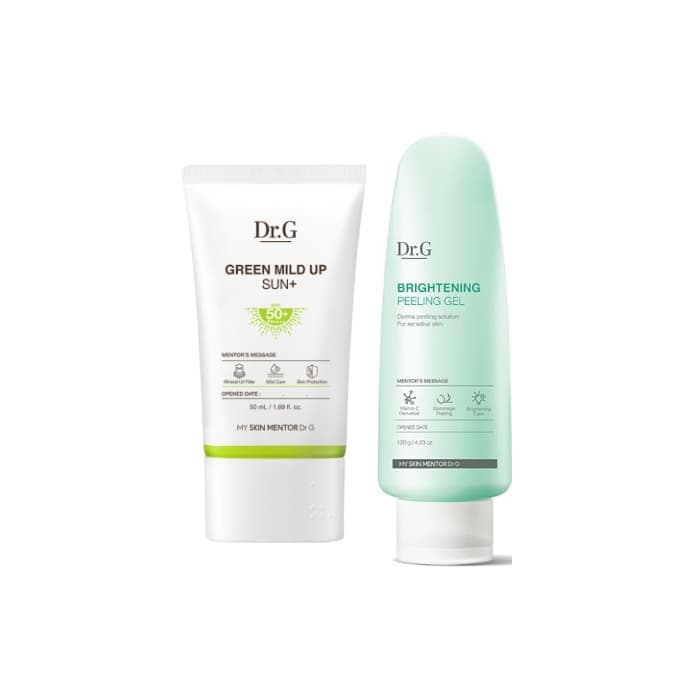Dr. G Brightening Peeling Gel (New) - 120g + Green Mild Up Sun+ (SPF50+ PA++++) - 50ml (1ea) Set