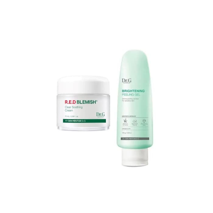 Dr. G - R. E.D Blemish Clear Soothing Cream - 70ML - 70ml - White (1ea) + Brightening Peeling Gel (New) - 120g (1ea) set