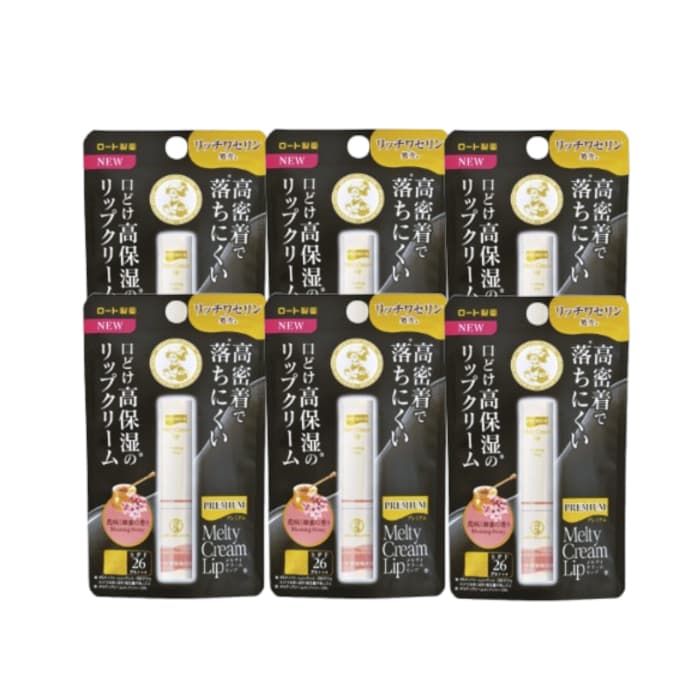 Rohto Mentholatum - Premium Melty Cream Lip Balm SPF 26 PA+++ - 2.4g - Blooming Honey (6ea) Set