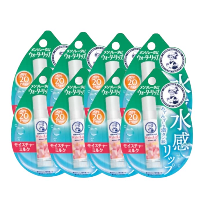Rohto Mentholatum - Water Lip Balm SPF 20 PA++ - 1pc - Moisture Milk (8ea) Set