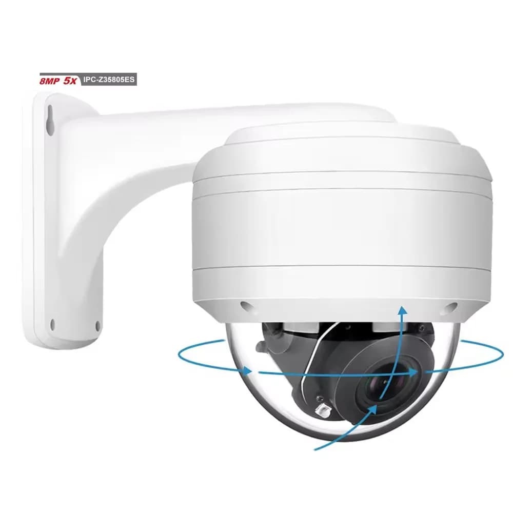 Anpviz 5MP Camera  PTZ  with 12X Zoom Support Human Detection Built in Mic 100ft IR distance H.265+ IP66 IK10